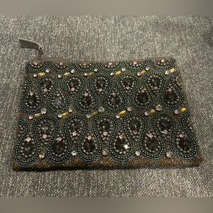 Anthropologie Beaded Pouch/Clutch